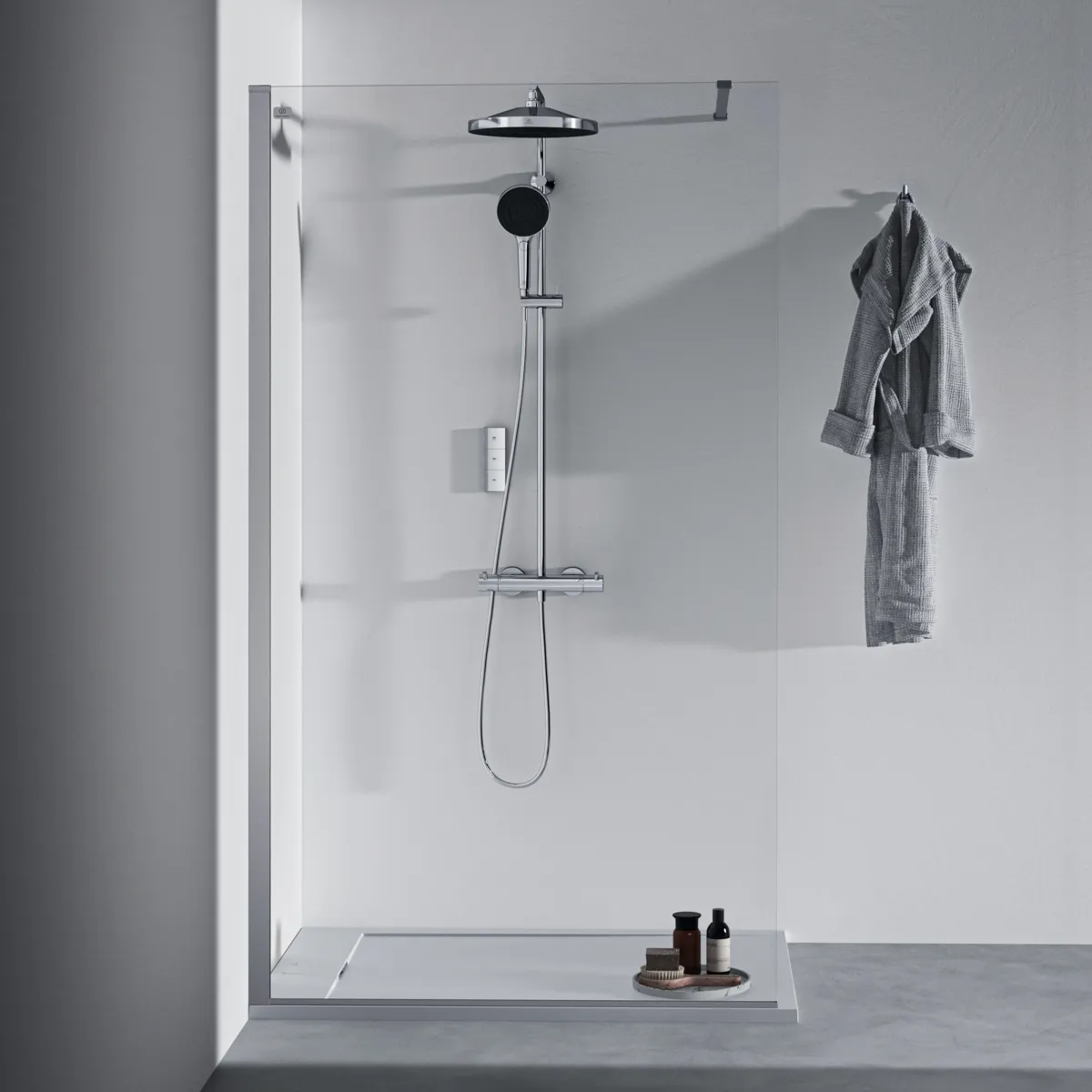 Ideal Standard Duschsystem Ceratherm T125+ mit Brausethermostat Chrom Ideal Standard Duschsystem Ceratherm T125+ mit Brausethermostat Chrom
