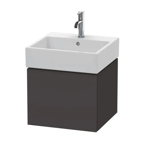 Duravit Waschtischunterschrank wandhängend „L-Cube“ 48,4 × 39,4 × 45,9 cm Graphit Supermatt