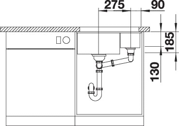 BLANCO SUBLINE 350/150-U BLANCO SUBLINE 350/150-U