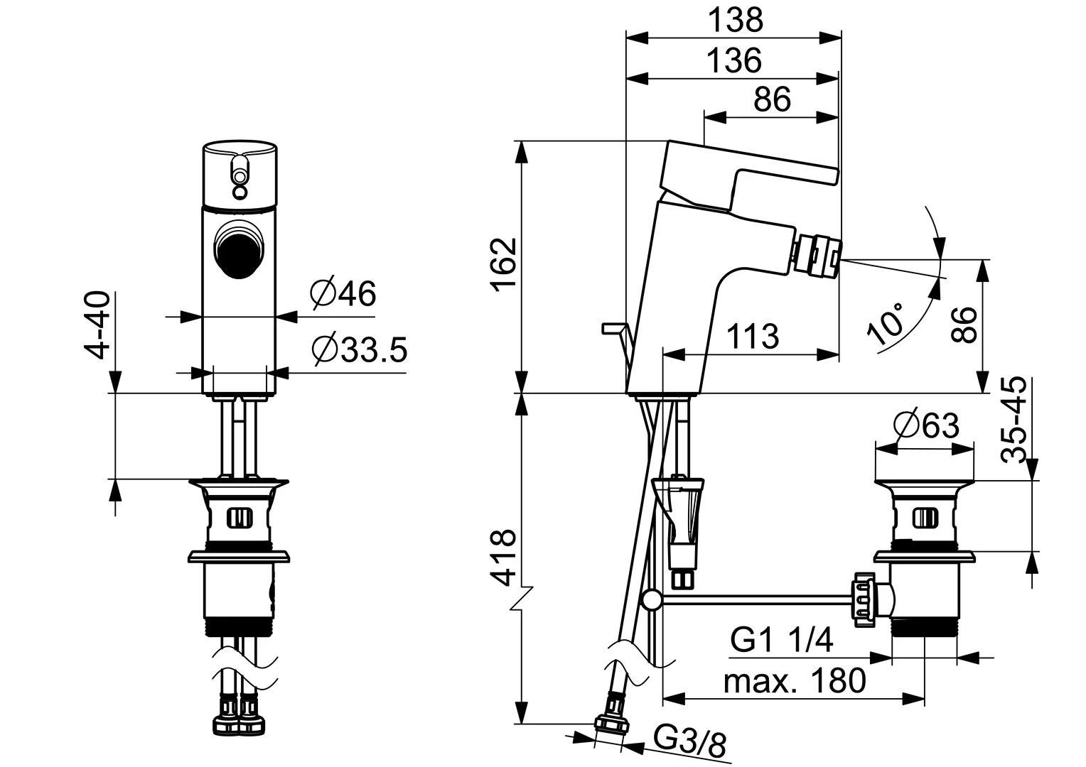 HansaVANTIS Bidetarmatur Hansavantis 2022 EHM Bidetbatterie 5243 Ablaufgarnitur Chrom HansaVANTIS Bidetarmatur Hansavantis 2022 EHM Bidetbatterie 5243 Ablaufgarnitur Chrom