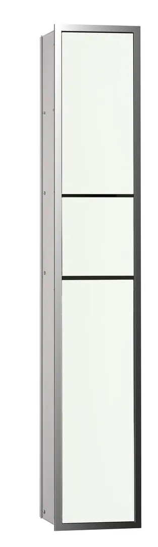 WC-Modul asis 150, chrom / optiwhite Unterputz, 964 mm, Doppelfach mit Boden mit Papierhalter, mit Bürstengarnitur ohne Einbaurahmen WC-Modul asis 150, chrom / optiwhite Unterputz, 964 mm, Doppelfach mit Boden mit Papierhalter, mit Bürstengarnitur ohne Einbaurahmen