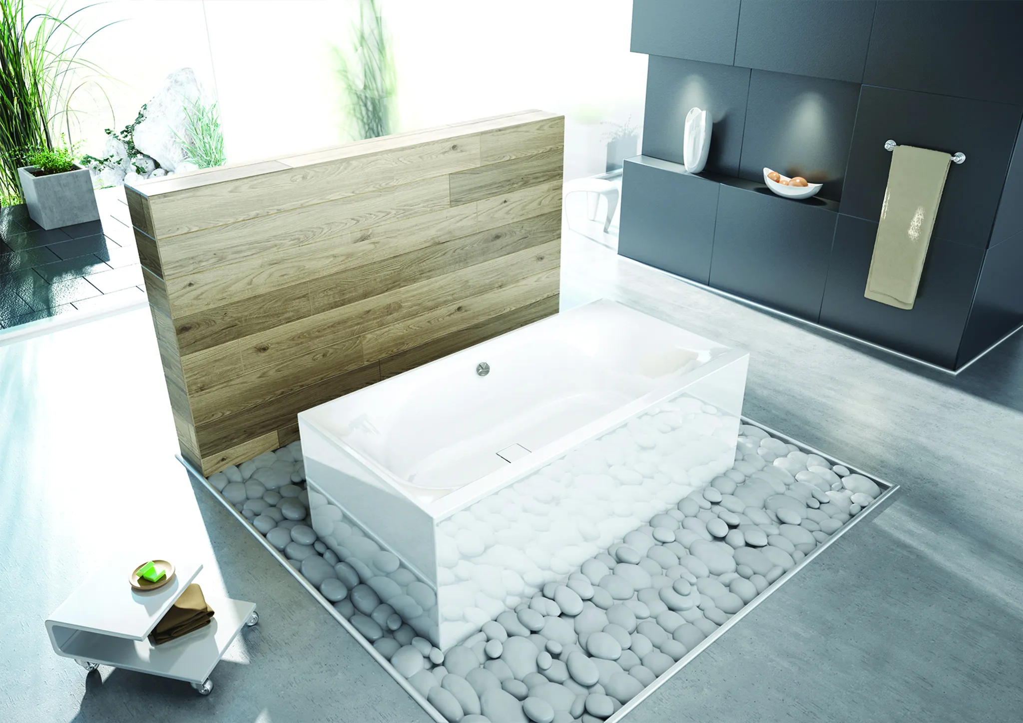 Hoesch Badewanne „Thasos“ rechteck 200 × 100 cm