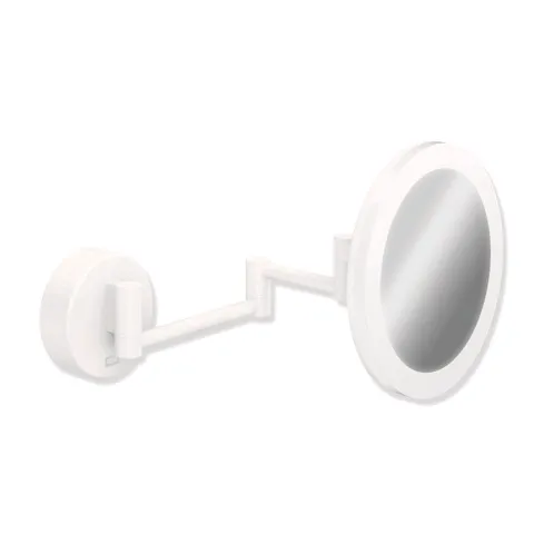 HEWI Kosmetikspiegel LED, rund, 5-fach Vergrößerung, Dual Light HEWI Kosmetikspiegel LED, rund, 5-fach Vergrößerung, Dual Light