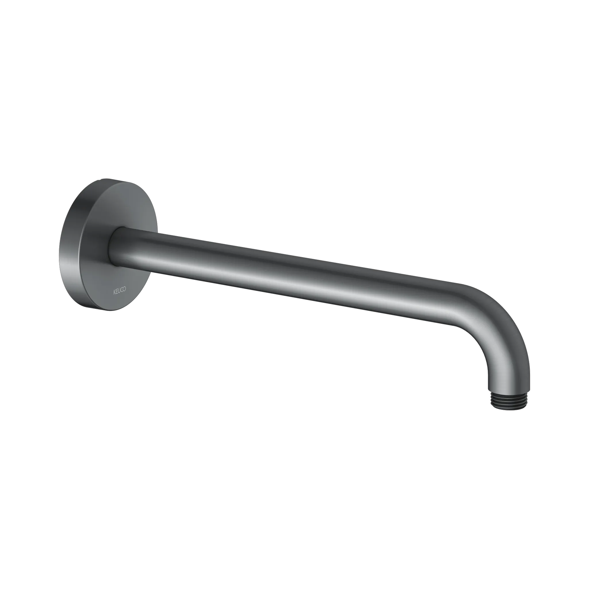 KEUCO Brausearm Wandmontage rund 300 mm Schwarzchrom gebürstet