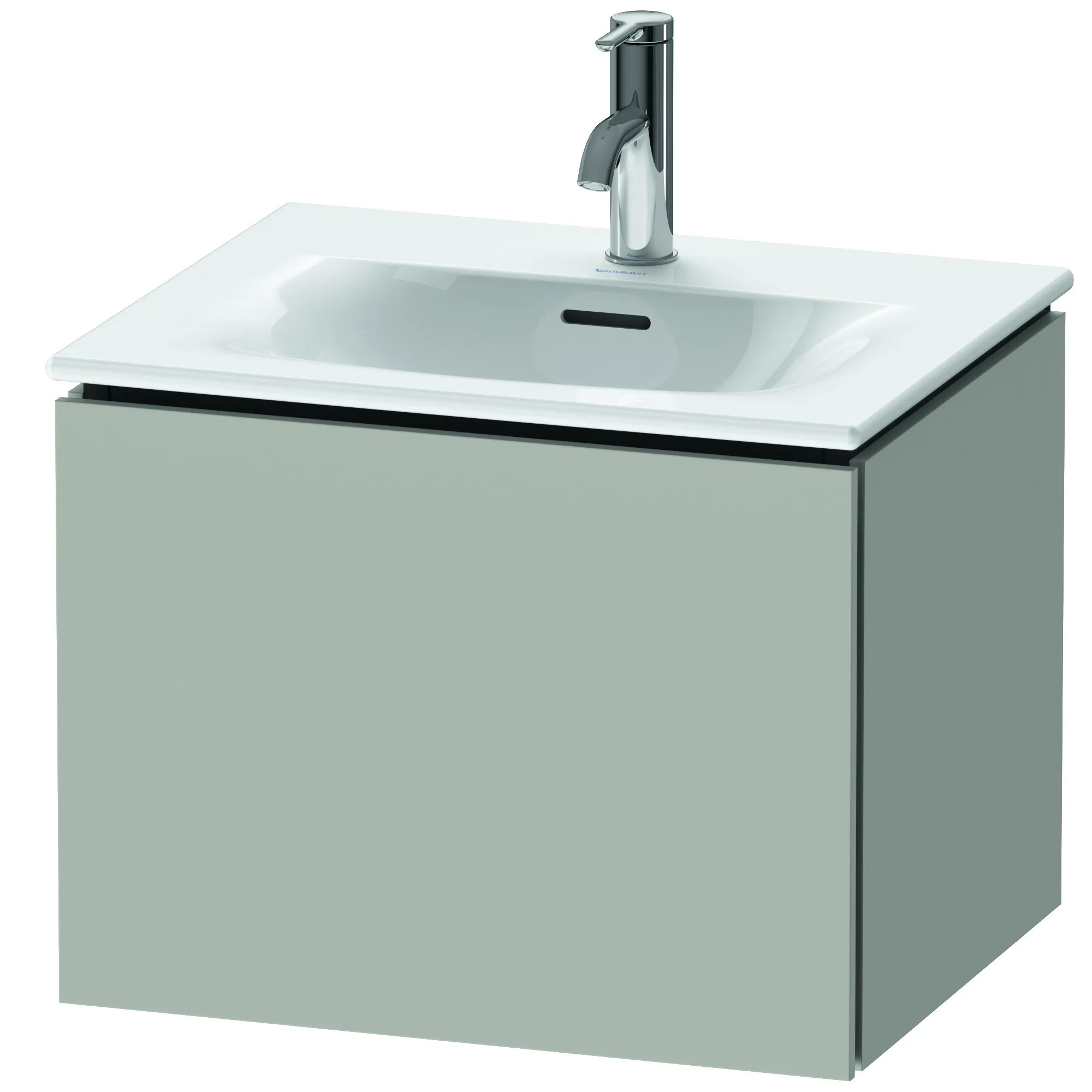 Duravit Waschtischunterschrank wandhängend „L-Cube“ 52 × 40 × 42,1 cm in Betongrau Matt