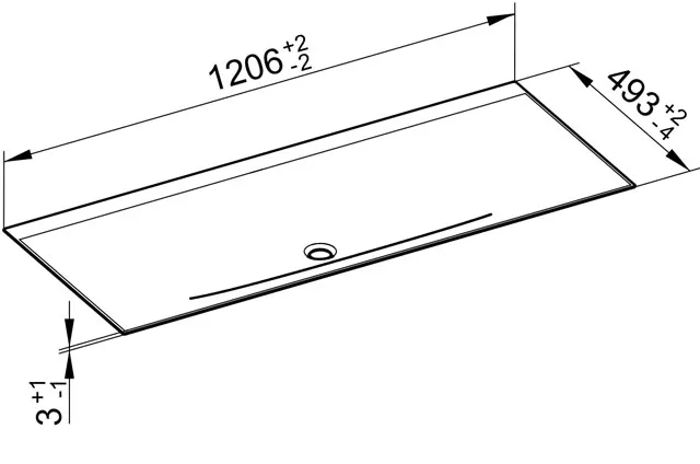 KEUCO Emaille-Einbauwaschtisch „Edition 11 Art“, ohne Hahnlochbohrung in Blue Satin, 1206 × 493 × 4 mm KEUCO Emaille-Einbauwaschtisch „Edition 11 Art“, ohne Hahnlochbohrung in Blue Satin, 1206 × 493 × 4 mm