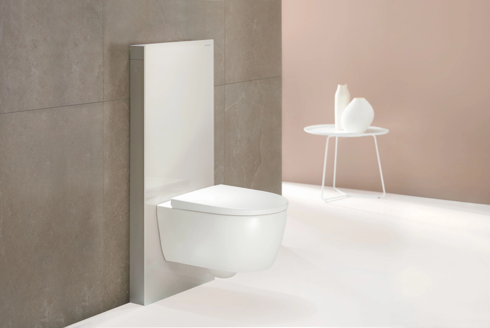Monolith Plus Sanitärmodul für Wand-WC, 114 cm, Frontverkleidung aus Glas: Glas sand-grau, Aluminium Monolith Plus Sanitärmodul für Wand-WC, 114 cm, Frontverkleidung aus Glas: Glas sand-grau, Aluminium