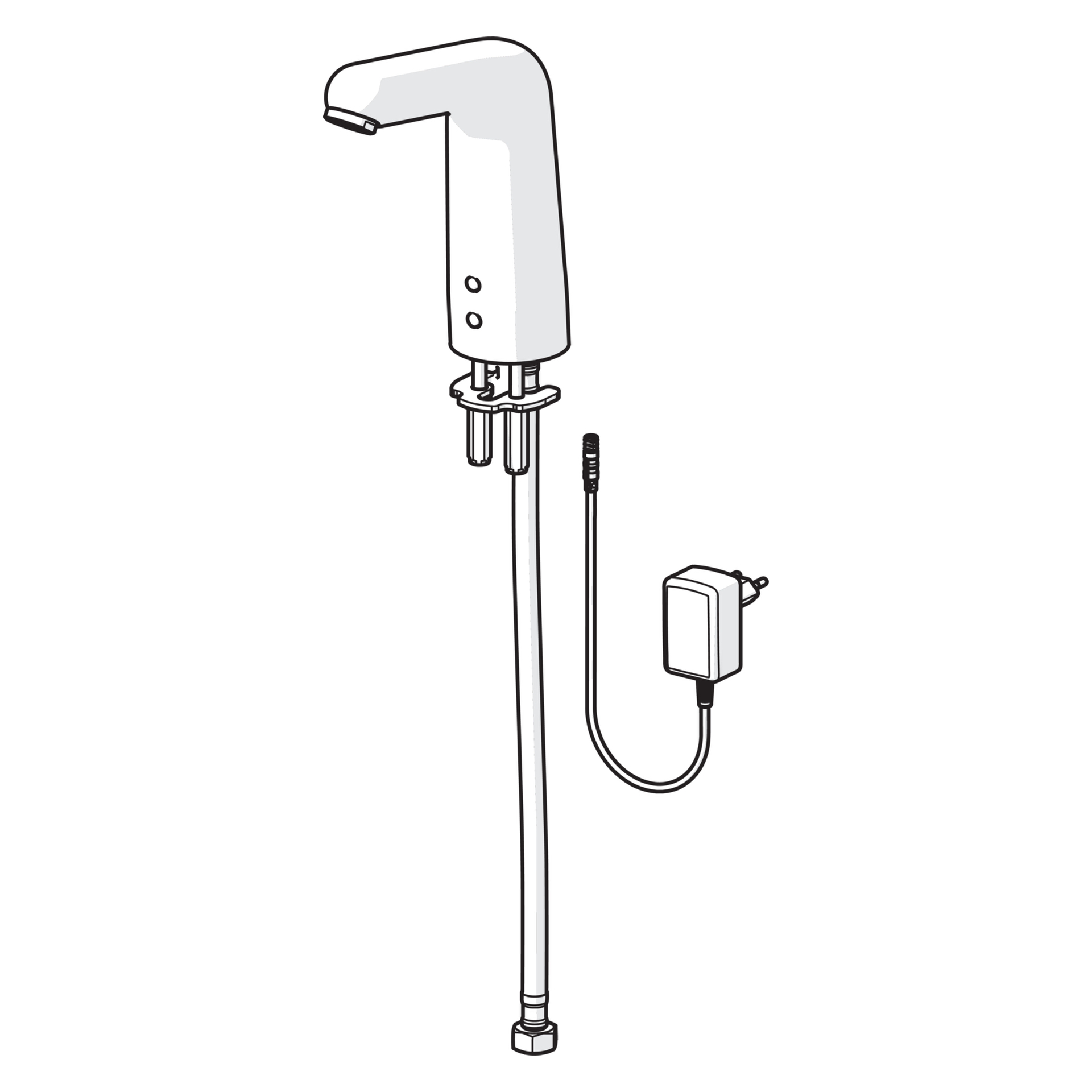 Hansa Waschtischarmatur, elektronisch „Medipro XL“ Ausladung 136 mm in Chrom Hansa Waschtischarmatur, elektronisch „Medipro XL“ Ausladung 136 mm in Chrom