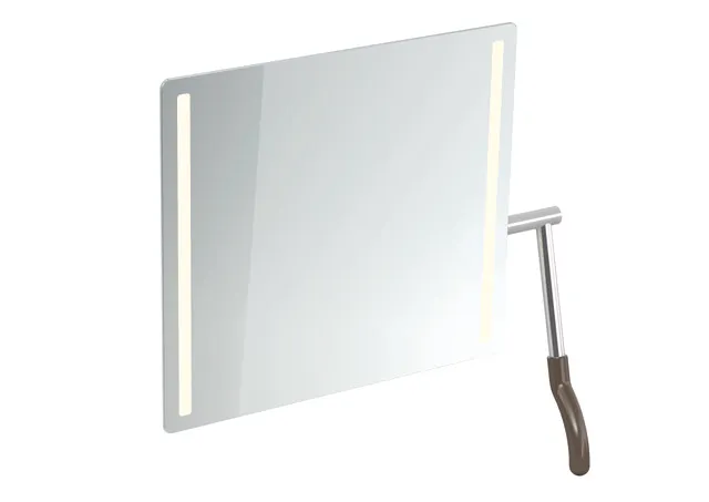 HEWI LED-Kippspiegel PG75, LifeSystem, rechteckig, 725x741 mm, Umbra