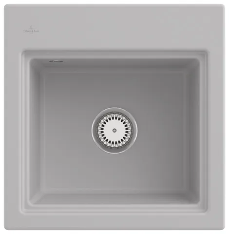 Villeroy & Boch Einbau-Küchenspülbecken „Subway Style“ 50 S 500 × 510 × 220 mm, für Becken rechts in Steam Villeroy & Boch Einbau-Küchenspülbecken „Subway Style“ 50 S 500 × 510 × 220 mm, für Becken rechts in Steam