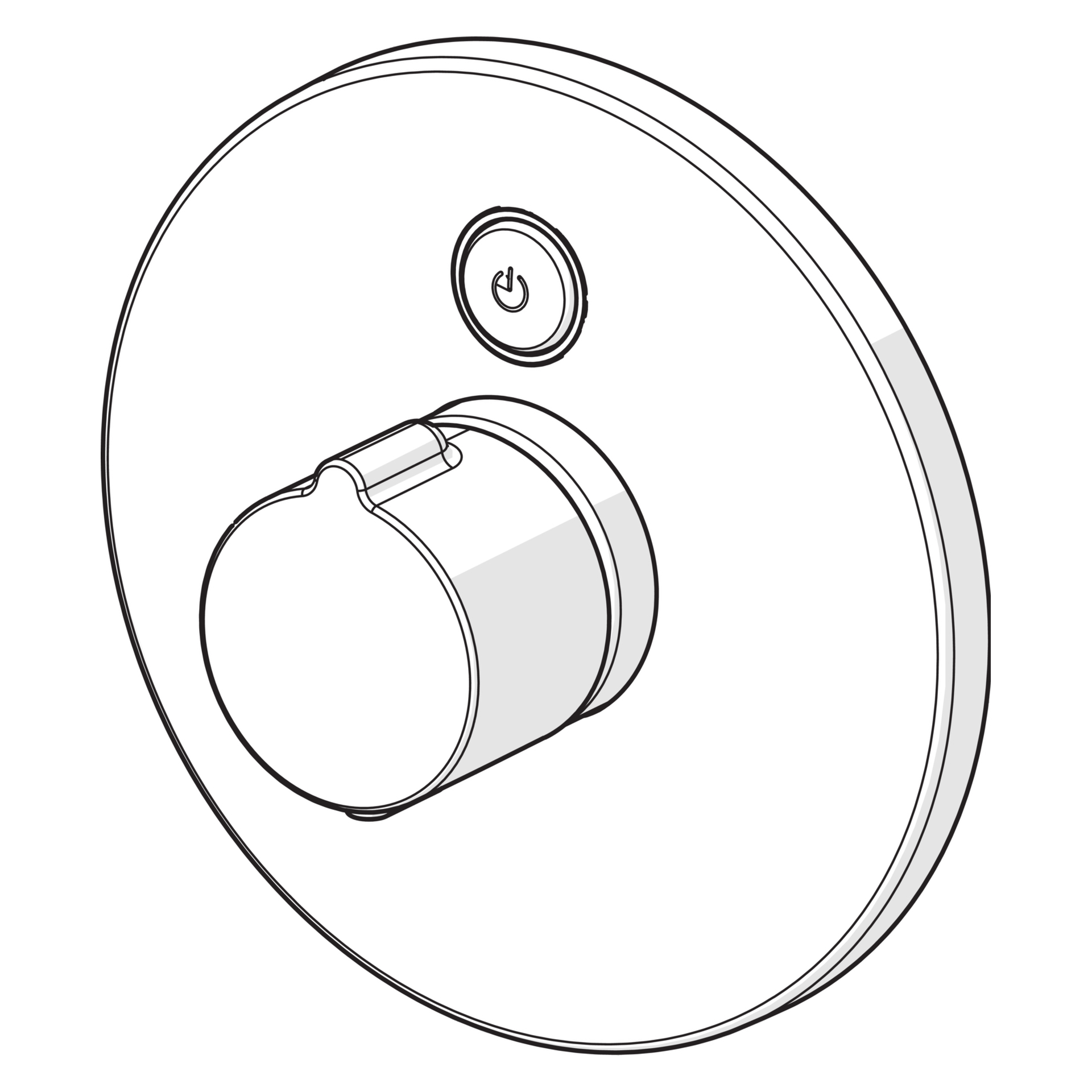 HA Fertigset für Brause-Batterie HANSAELECTRA 8191 Rosette rund 3 V, Bluetooth Chrom