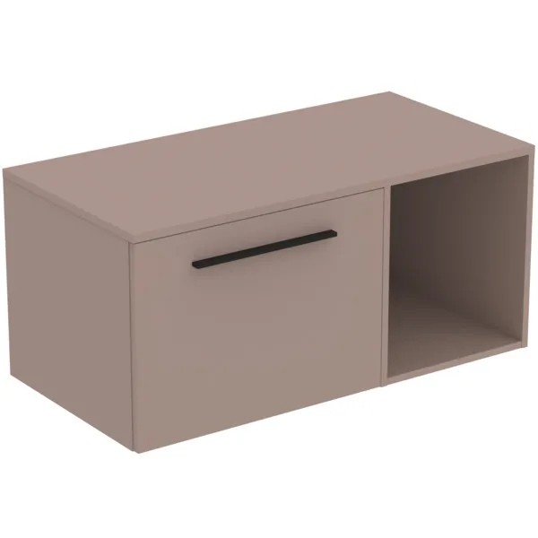 Ideal Standard i.life B 100cm Möbel-Set 1 Auszug Schwarz Greige matt