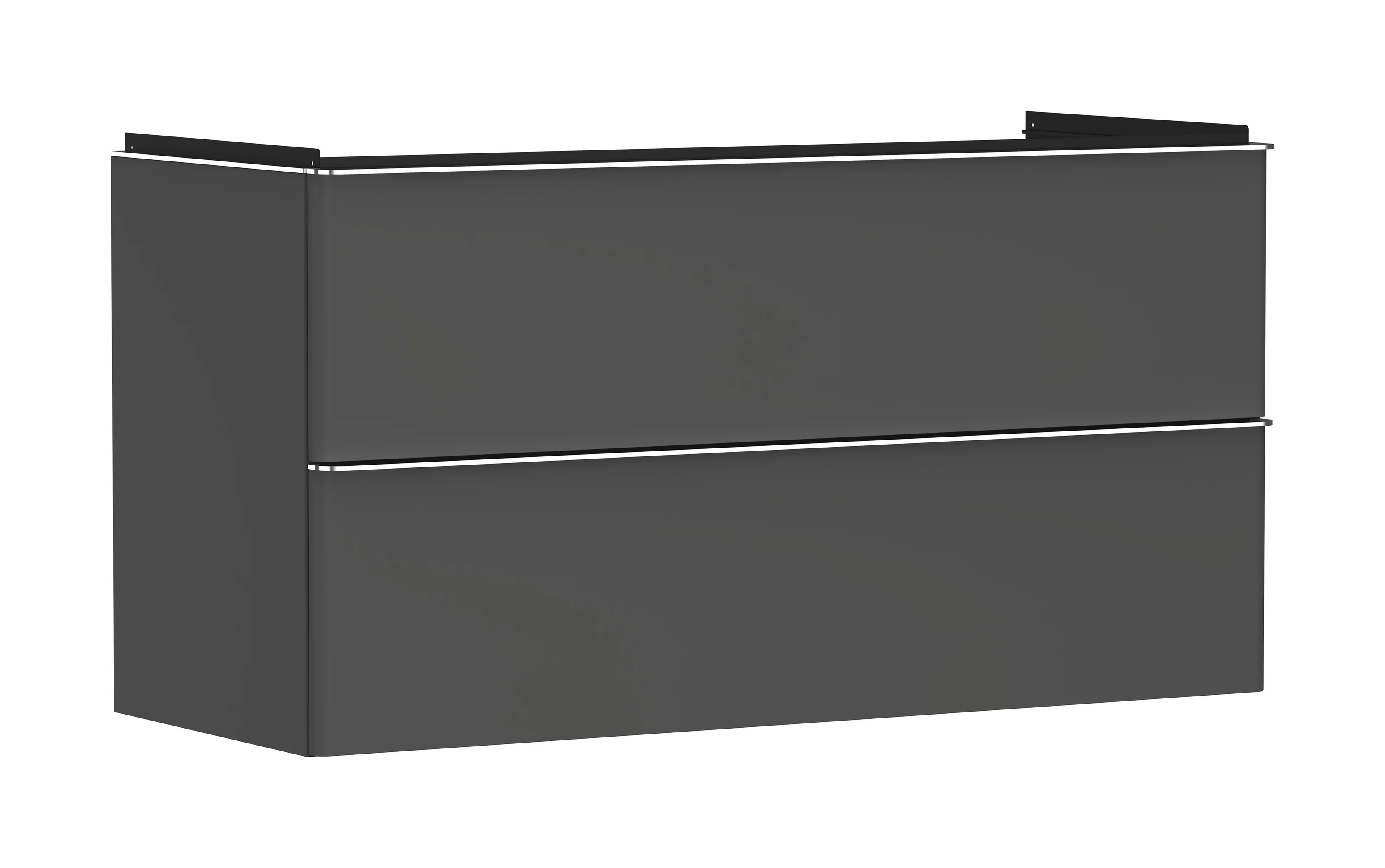 Hansgrohe Xelu Q Waschtischunterschrank Diamantgrau Matt, 1.180 x 475 mm, 2 Schubkästen, verchromte Griffe, SoftClose, vormontiert