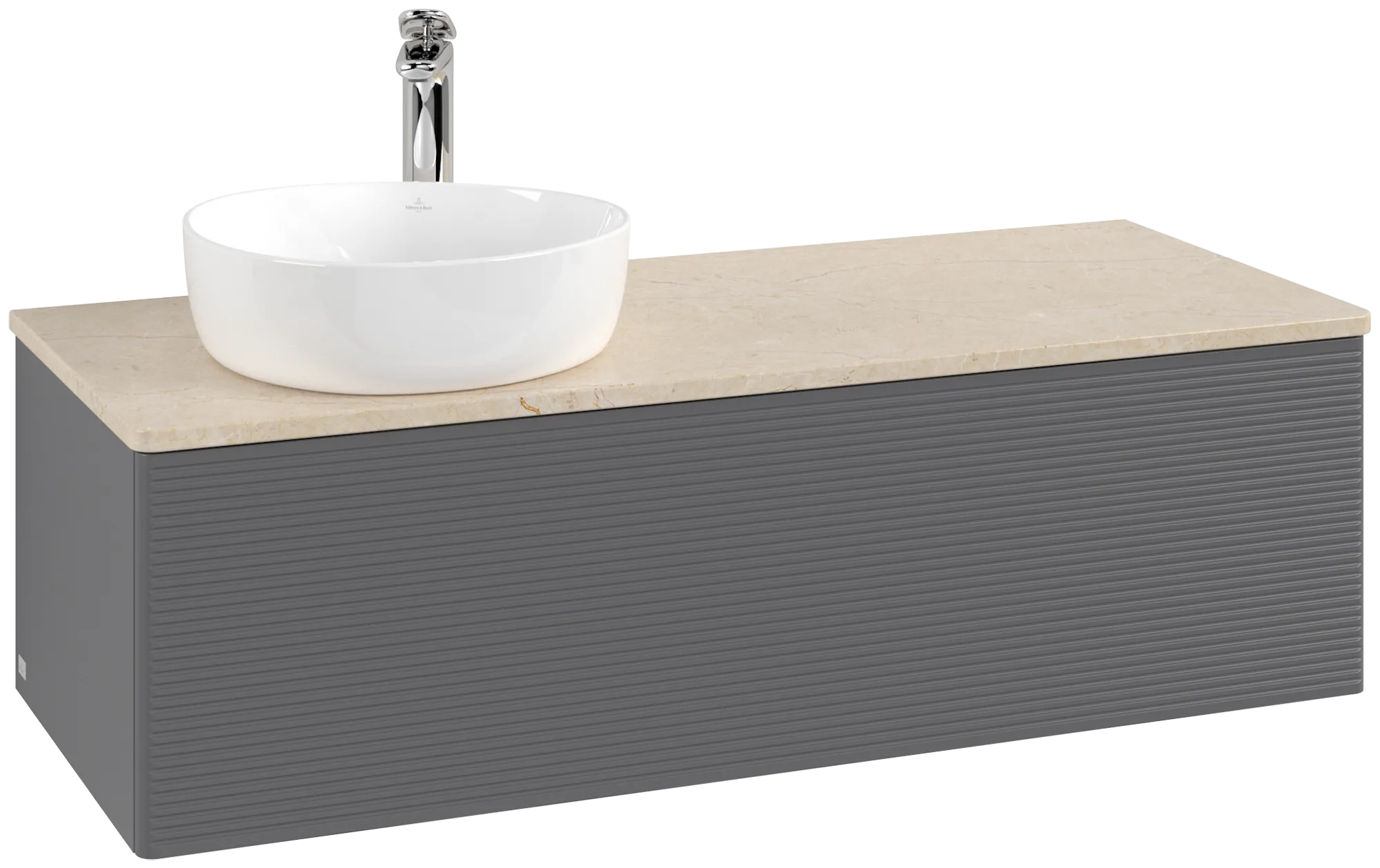 Villeroy & Boch Antao Waschbeckenunterschrank K33_5 1200x360x500mm Anthracite Matt Lacquer / Botticino