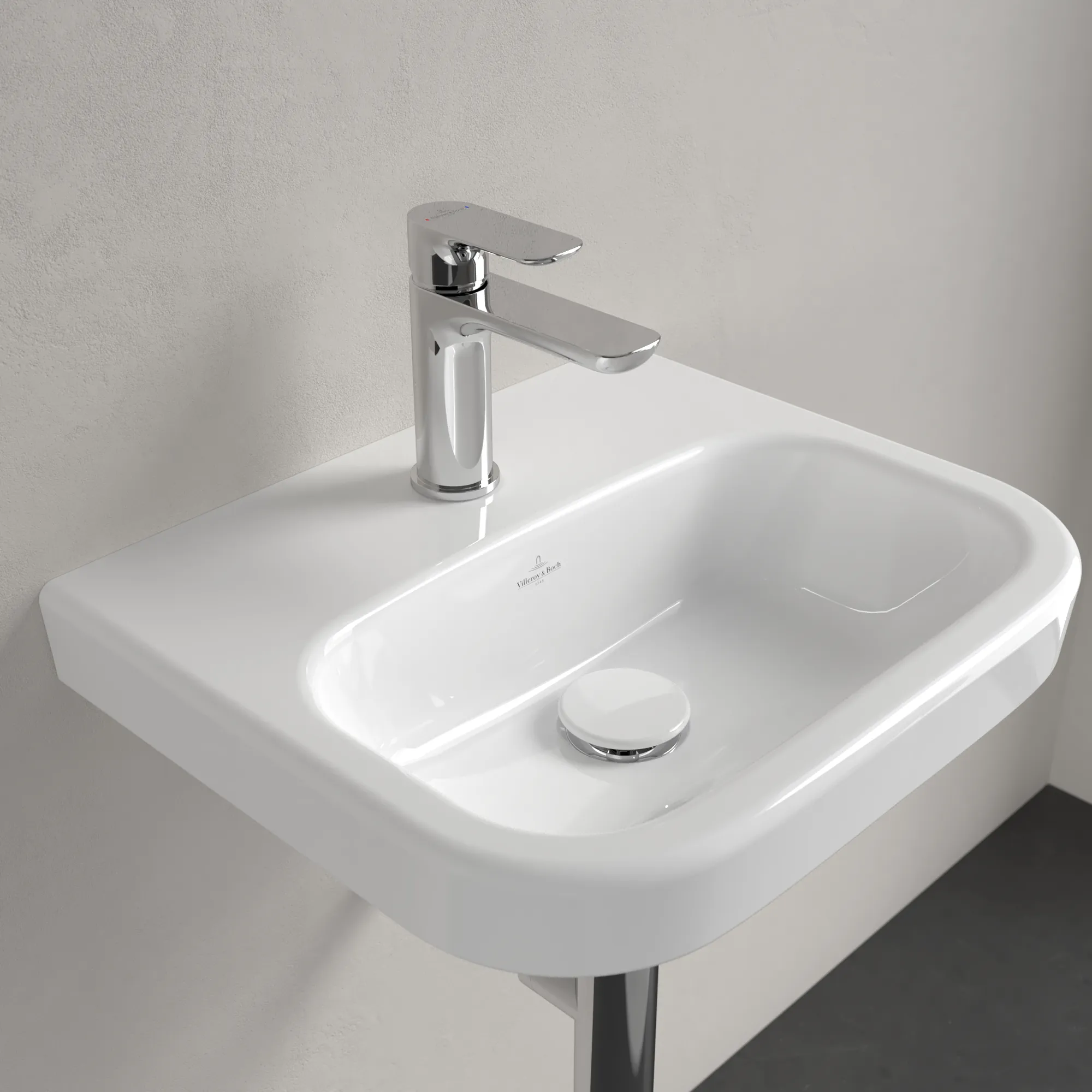 Villeroy & Boch Architectura Handwaschbecken 450x380mm re-eckig 1HL. o. ÜL. Weiß Alpin