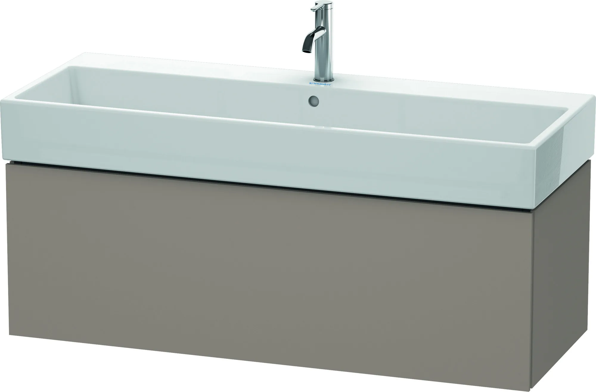 Duravit Waschtischunterschrank wandhängend „L-Cube“ 118,4 × 39,4 × 45,9 cm Basalt Matt Duravit Waschtischunterschrank wandhängend „L-Cube“ 118,4 × 39,4 × 45,9 cm Basalt Matt
