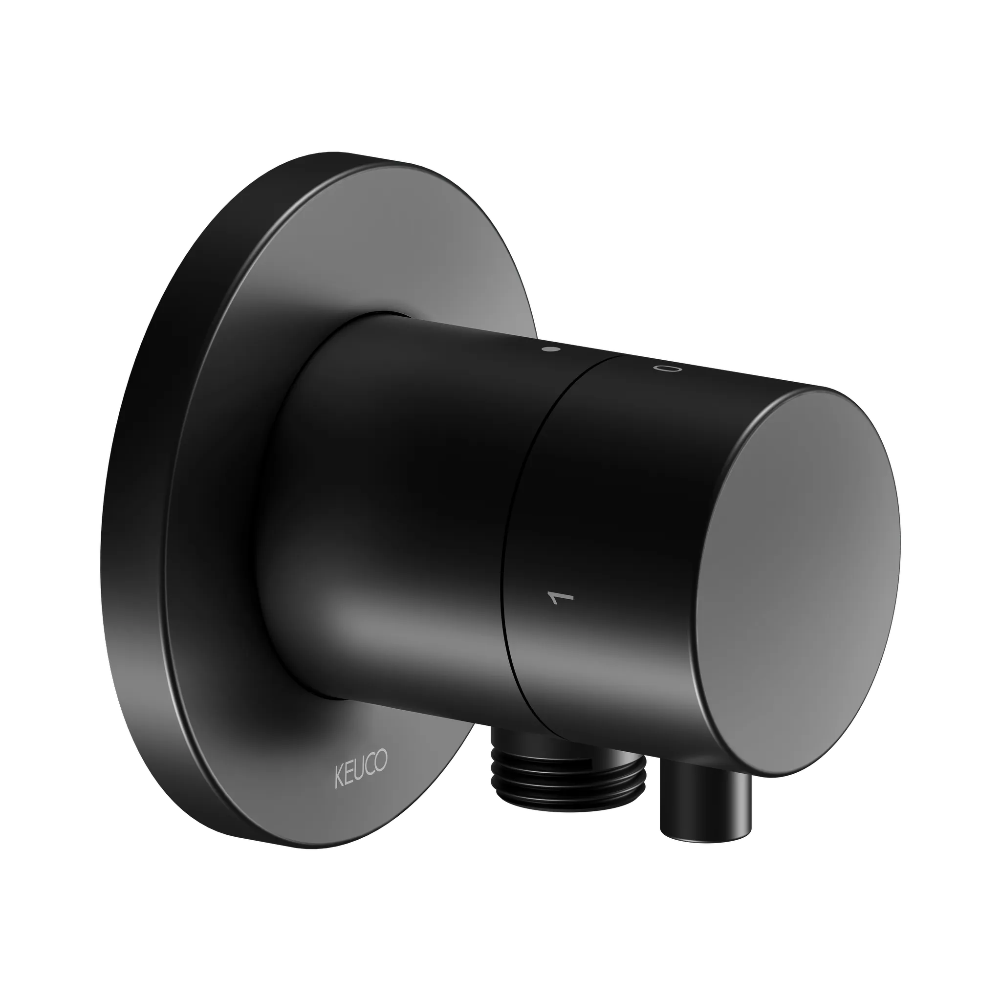 KEUCO IXMO Ab- und Umstellventil Unterputz für 2 Verbraucher mit Schlauchanschluss schwarz matt