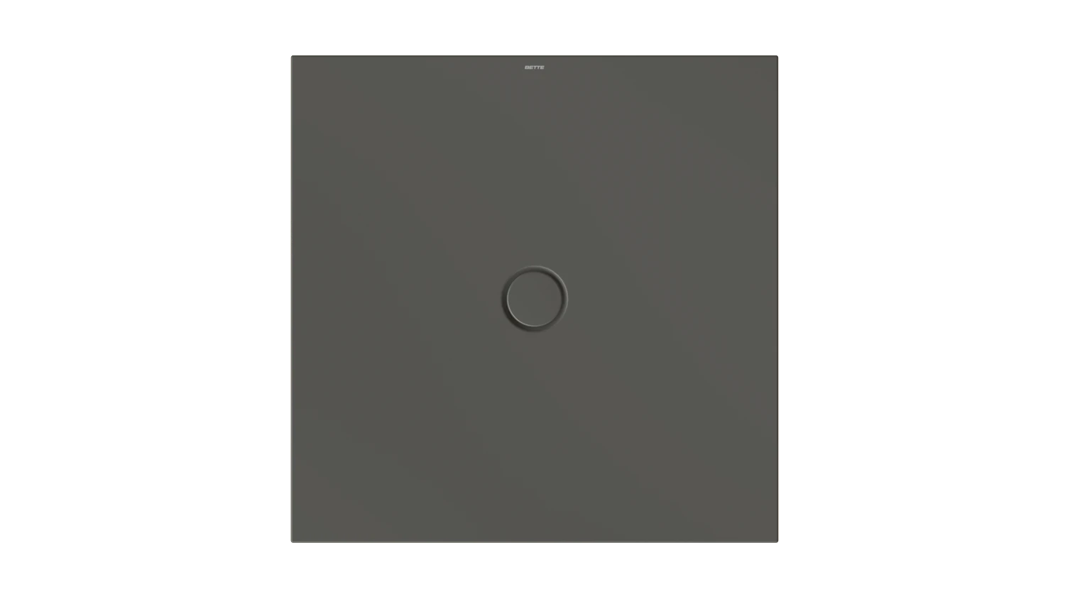 Bette quadrat Duschwanne „BetteFloor“ 1000 × 1000 mm ohne Oberflächenbeschichtung, ohne Oberflächenveredelung, ohne Wannenträger, in Anthracite