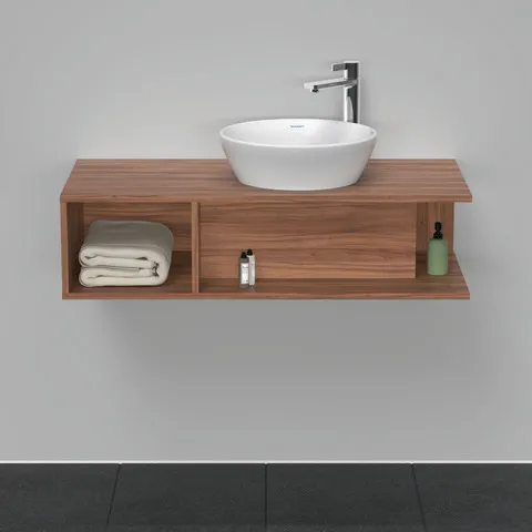 Duravit Waschtischunterschrank wandhängend „D-Neo“ 100 × 26 × 48 cm Nussbaum Natur