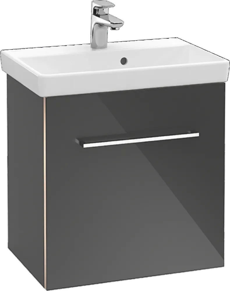 Villeroy & Boch Waschtischunterschrank mit Tür „Avento“ für Schrankwaschtisch 530 × 514 × 352 mm Graphite, Anschlag rechts, Soft Closing, 1 Tür Villeroy & Boch Waschtischunterschrank mit Tür „Avento“ für Schrankwaschtisch 530 × 514 × 352 mm Graphite, Anschlag rechts, Soft Closing, 1 Tür