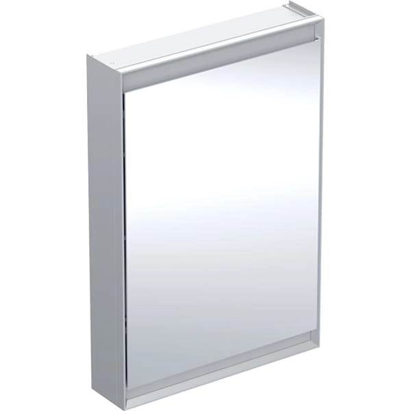 Geberit ONE Spiegelschrank mit ComfortLight, Aluminium eloxiert, 60x90x15 cm, AP-Montage, 1 Tür links Geberit ONE Spiegelschrank mit ComfortLight, Aluminium eloxiert, 60x90x15 cm, AP-Montage, 1 Tür links