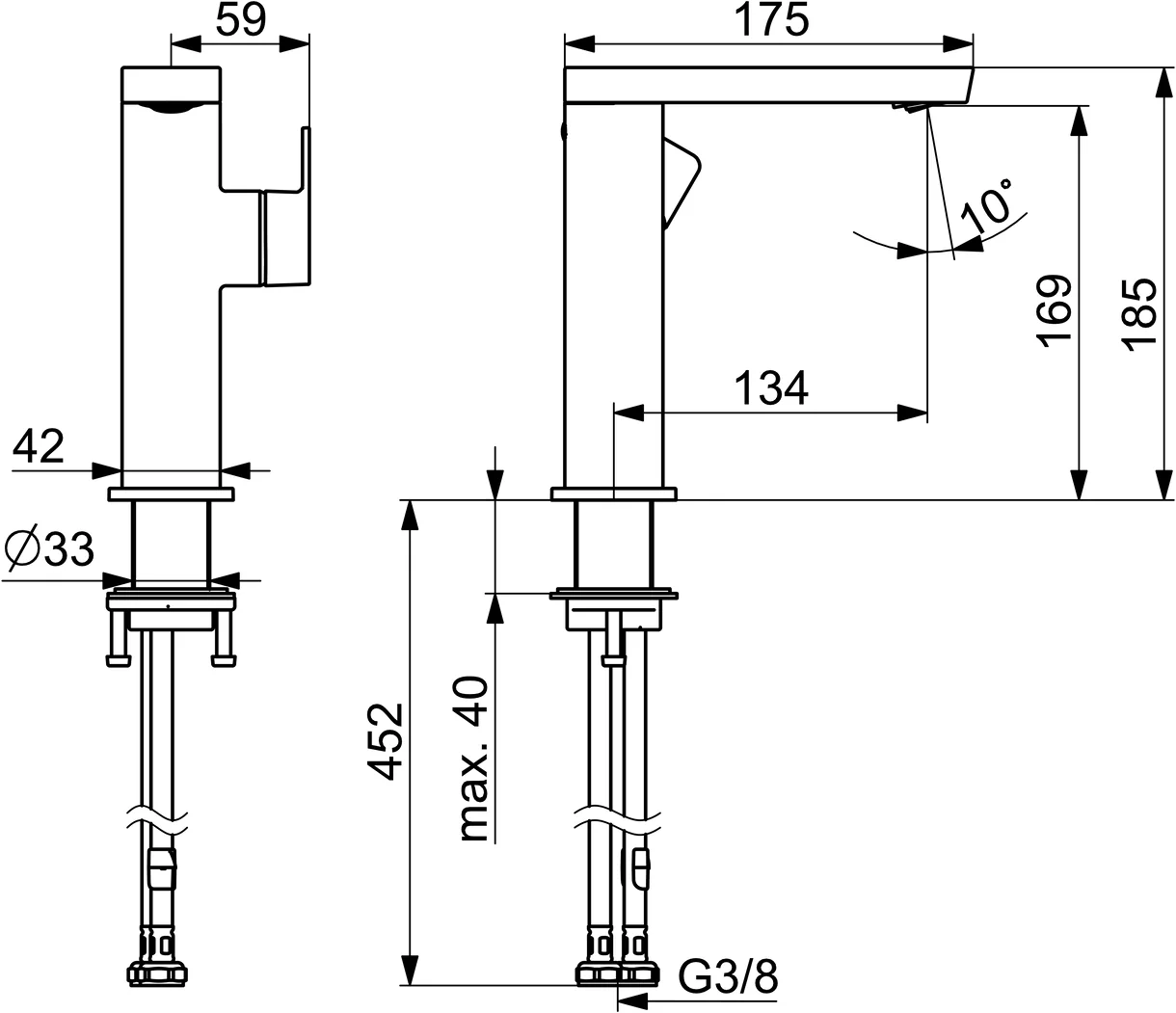 HansaSTELA Waschtischarmatur Hansastela 2021 Einhebelmischer Ausladung 175mm Chrom HansaSTELA Waschtischarmatur Hansastela 2021 Einhebelmischer Ausladung 175mm Chrom