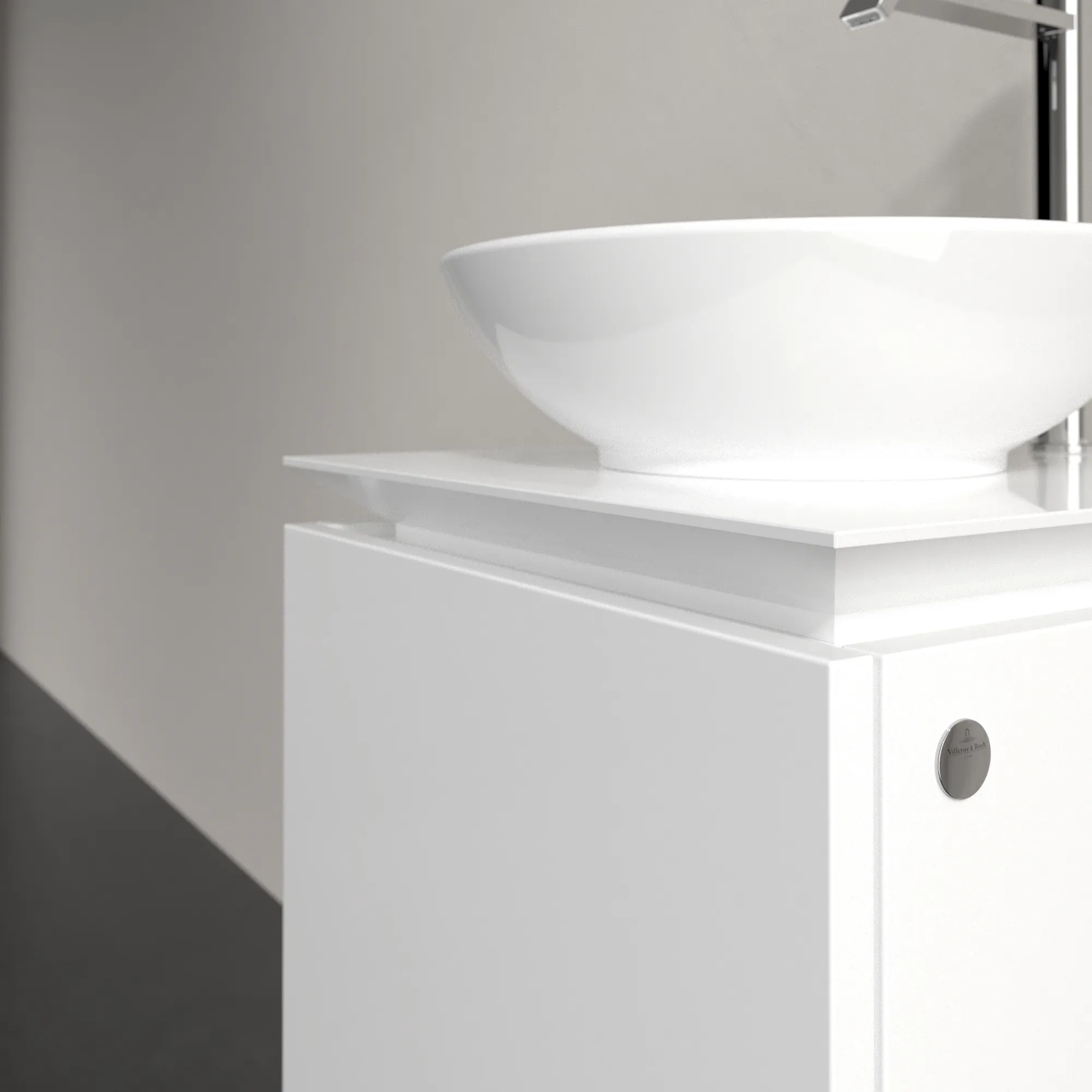 Villeroy & Boch Waschtischunterschrank „Legato“ für Schrankwaschtisch 450 × 380 × 500 mm Glossy White, für Becken mittig Villeroy & Boch Waschtischunterschrank „Legato“ für Schrankwaschtisch 450 × 380 × 500 mm Glossy White, für Becken mittig
