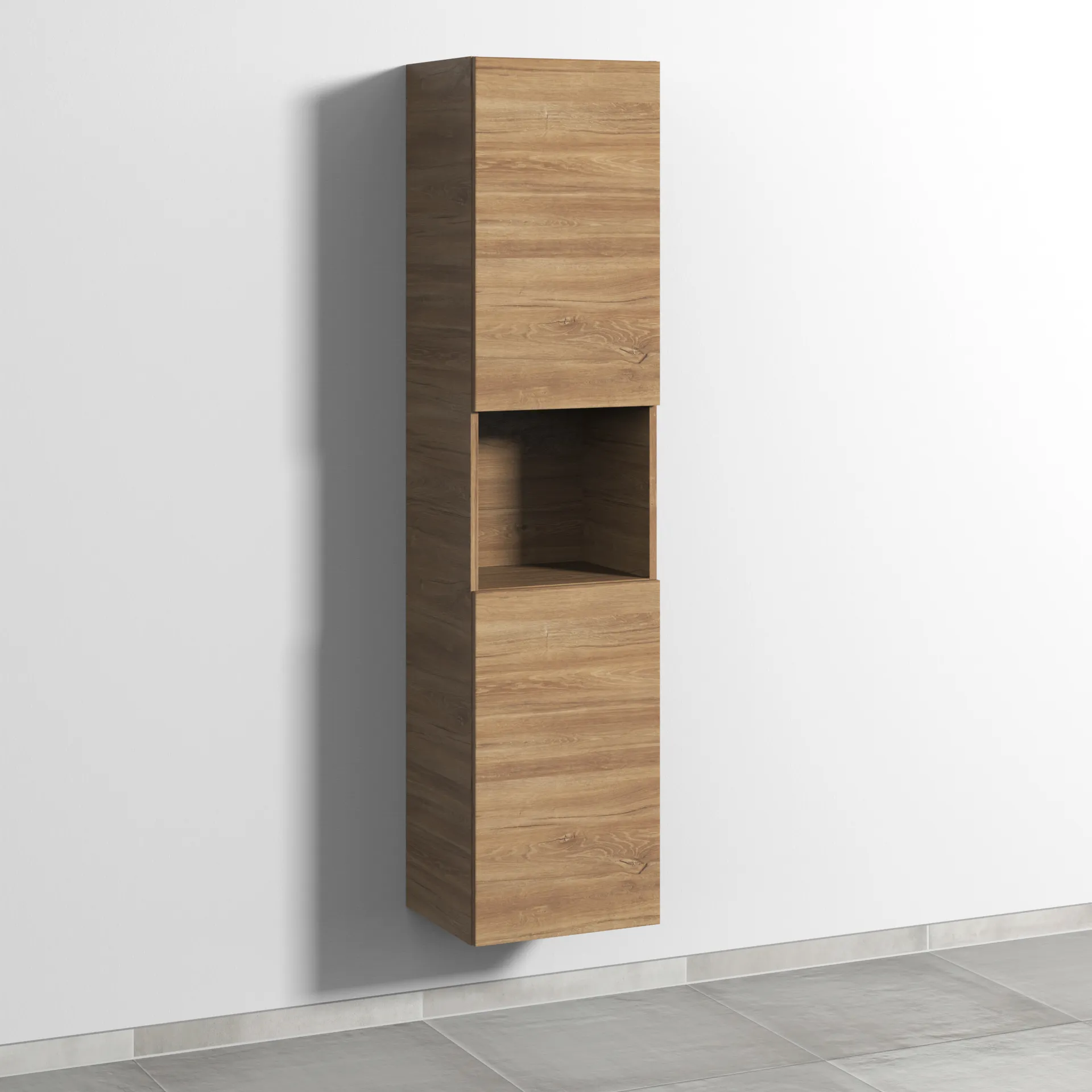 Sanipa Hochschrank „3way“ 400 × 1700 × 345 mm Anschlag rechts, in Eiche Kansas, Anschlag rechts