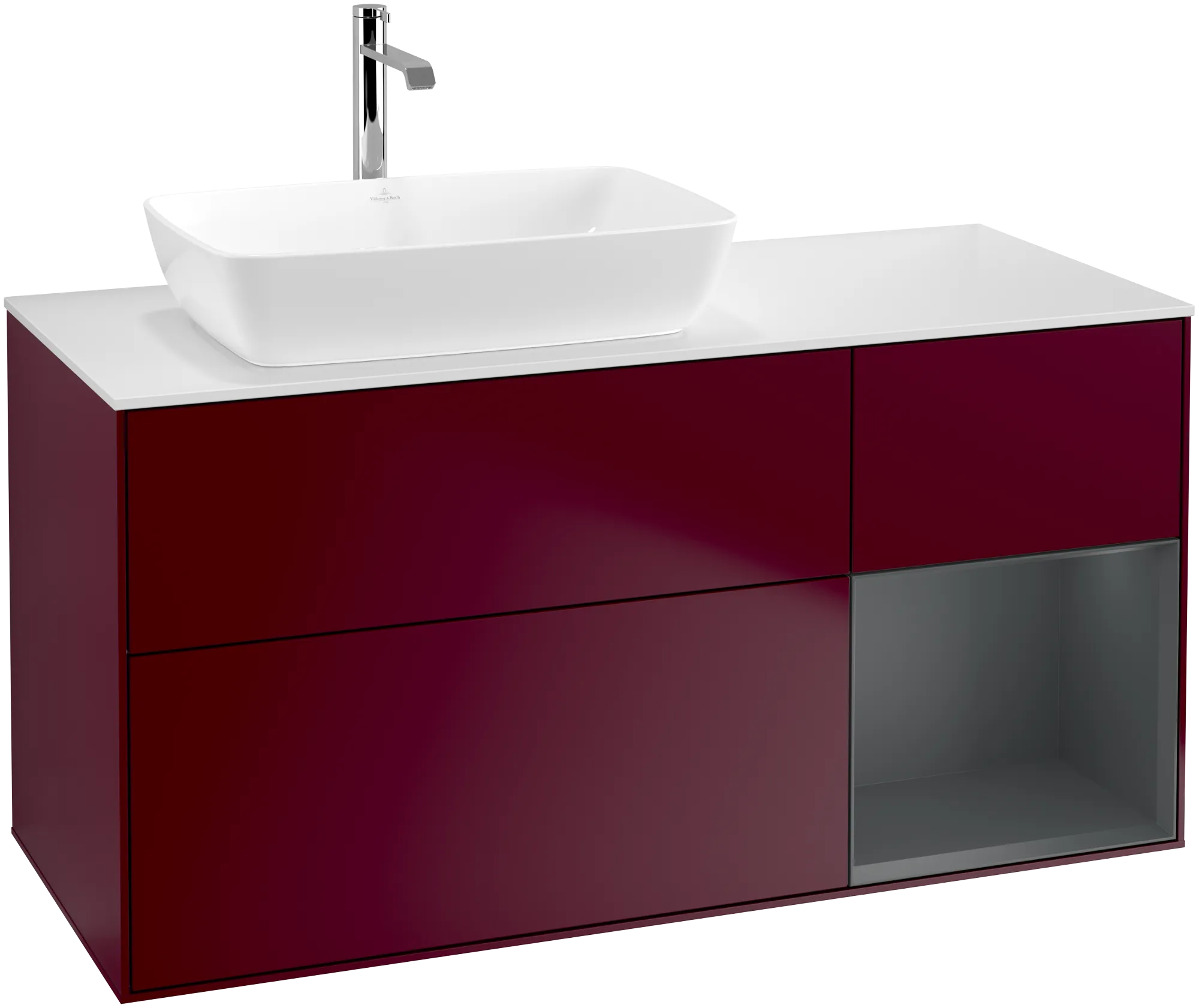 Villeroy & Boch Waschbeckenunterschrank Finion F81, 1200x603x501mm, mit Beleuchtung, links