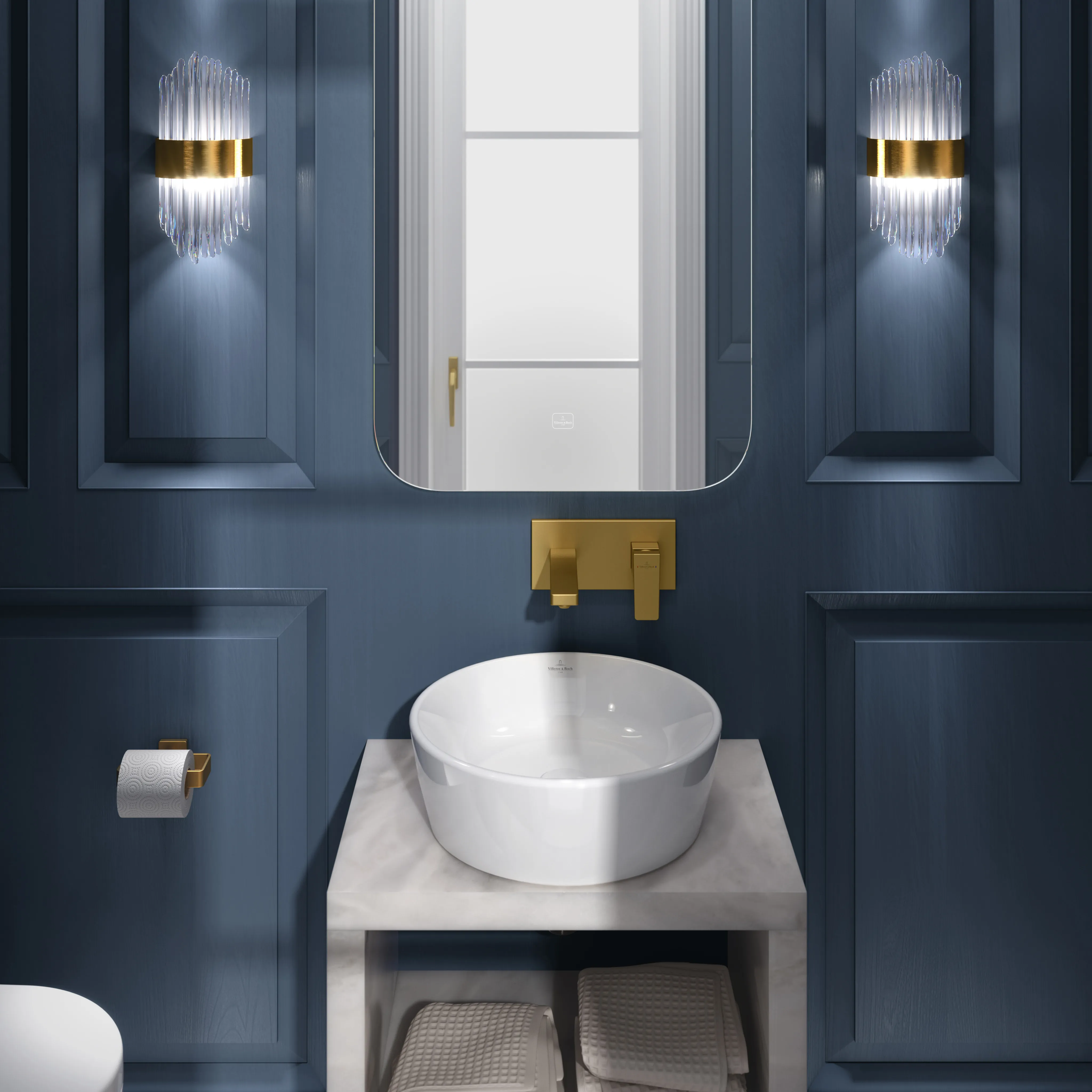 Villeroy & Boch Aufsatzwaschtisch „Architectura“ ⌀ 450 mm, ohne Hahnlochbohrung