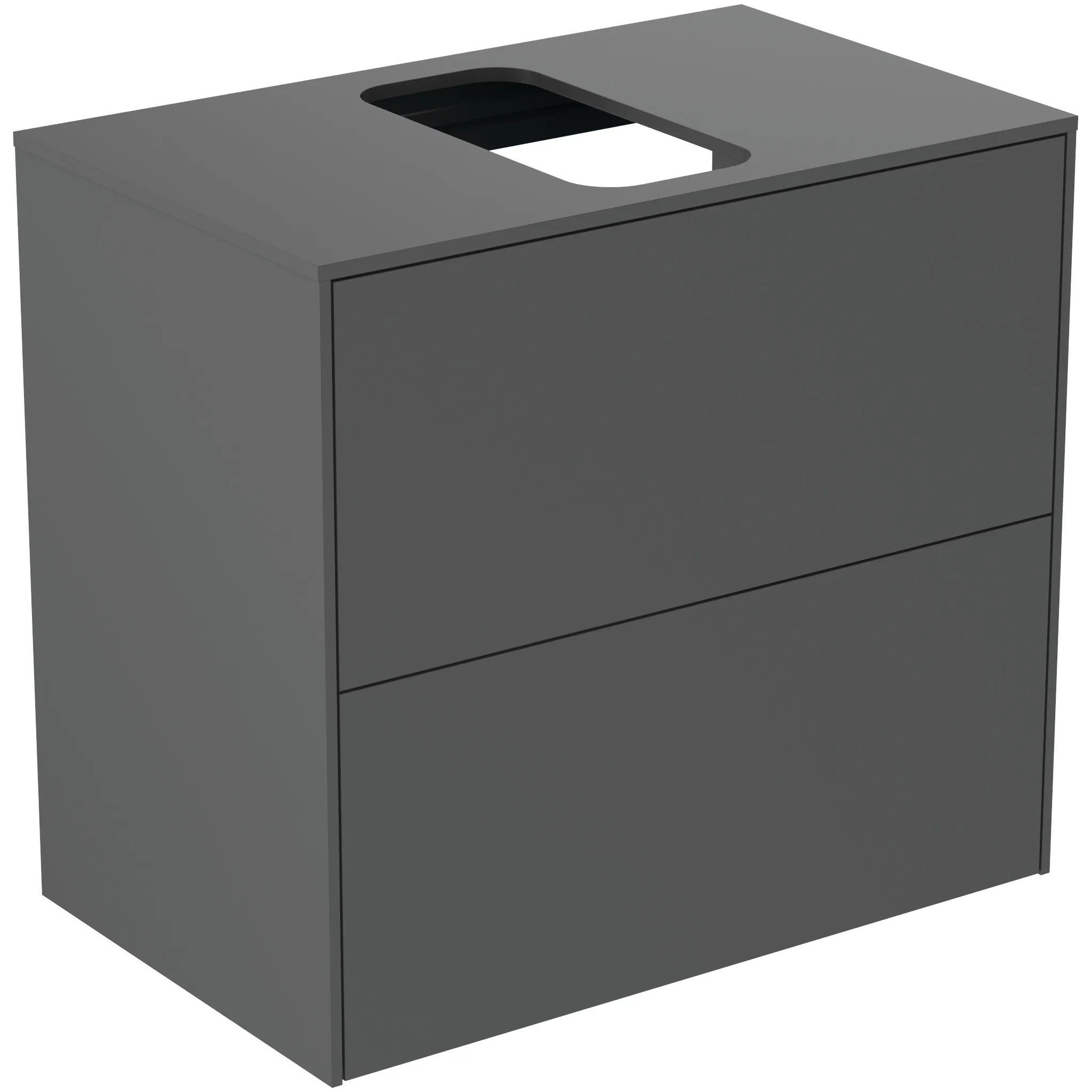 Ideal Standard Waschtischunterschrank Conca, 2 Auszüge, anthrazit Ideal Standard Waschtischunterschrank Conca, 2 Auszüge, anthrazit