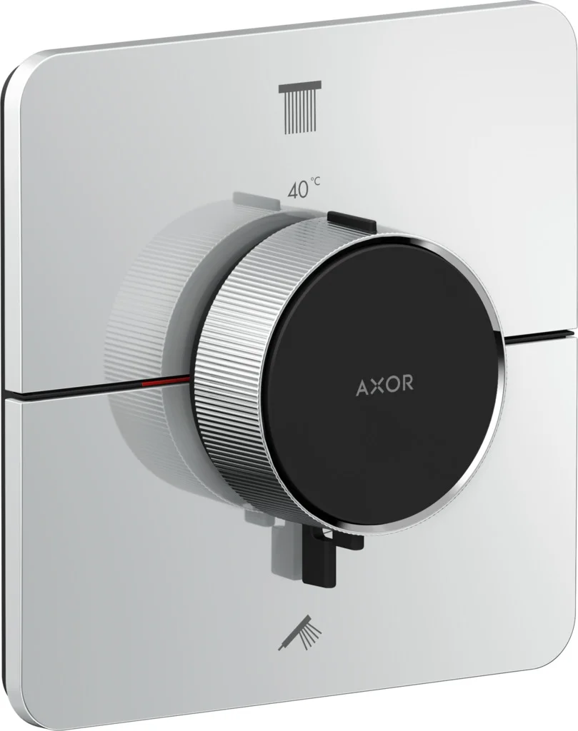 Hansgrohe AXOR ShowerSelect ID Thermostat Unterputz, Chrom, 2 Verbraucher, flache Rosette, einfache Installation Hansgrohe AXOR ShowerSelect ID Thermostat Unterputz, Chrom, 2 Verbraucher, flache Rosette, einfache Installation