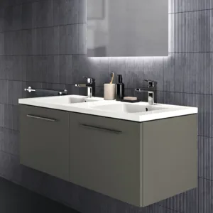 Ideal Standard Waschtischunterschrank „i.lifeB“ 120 × 44 × 50,5 cm Quarzgrau matt