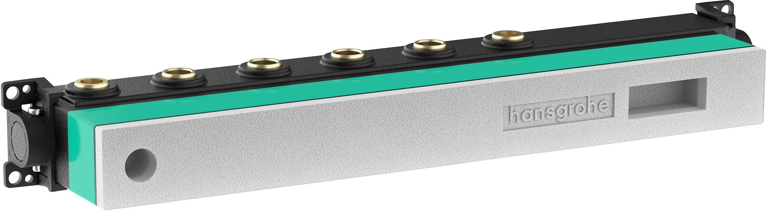 Hansgrohe RainSelect Grundkörper für 4 Verbraucher – horizontal montierbar, schallentkoppelt, DN15/DN20, Einbautiefe 92–120 mm