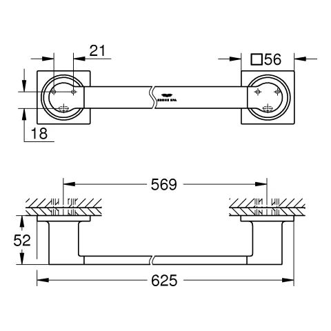 Badetuchhalter Allure 40341, chrom Badetuchhalter Allure 40341, chrom