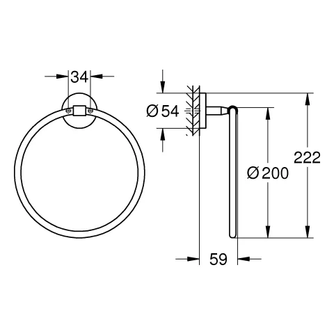 Handtuchring Bau Cosmopolitan 40460_1, chrom Handtuchring Bau Cosmopolitan 40460_1, chrom