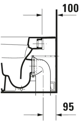 Stand-Tiefspül-WC back to wall „DuraStyle“ 37 × 40 × 57,5 cm