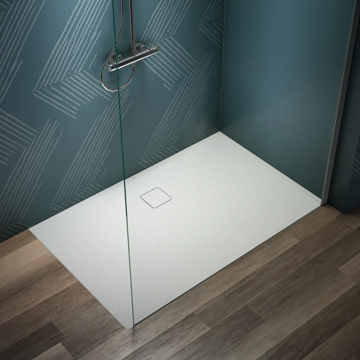 Ideal Standard Rechteck-Brausewanne Ultra Flat Evo, Seidenweiß, 1400x900x35 mm, bodengleicher Einbau möglich