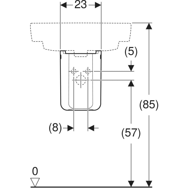 Halbsäule für Waschtisch „Renova Plan“ in weiß alpin Halbsäule für Waschtisch „Renova Plan“ in weiß alpin
