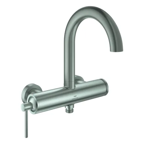 Einhand-Wannenbatterie Atrio 24367, Wandmontage, eigensicher, chrom Einhand-Wannenbatterie Atrio 24367, Wandmontage, eigensicher, chrom