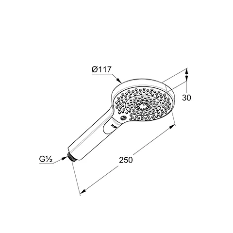 Kludi-DIVE Handbrause Dive X 3S chrom