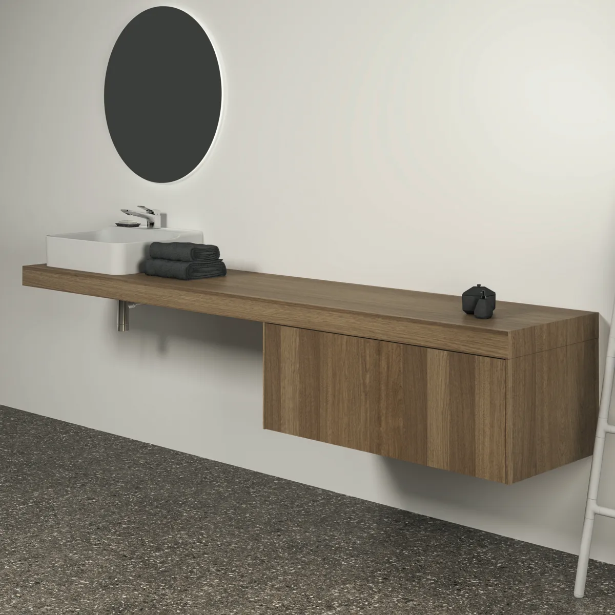 Ideal Standard Konsole Conca Walnuss Dunkel 2400x505x80 mm