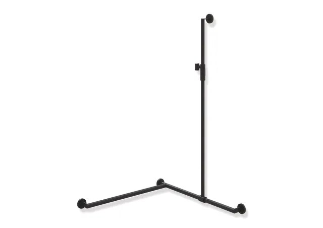 HEWI Haltegriff Ausführung links „System 900“ in Schwarz tiefmatt / Schwarz matt, Befestigung verdeckt HEWI Haltegriff Ausführung links „System 900“ in Schwarz tiefmatt / Schwarz matt, Befestigung verdeckt