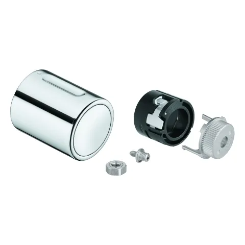 Temperaturwählgriff 49124, für IR-Brausethermostat Eurosmart Cosmopolitan E Special, Wandmontage Auf- und Unterputz, ergonomische Metallgriff, SafetyPlus voreinstellbarer Sicherheitsendanschlag zwischen 35 und 43 Grad C, chrom Temperaturwählgriff 49124, für IR-Brausethermostat Eurosmart Cosmopolitan E Special, Wandmontage Auf- und Unterputz, ergonomische Metallgriff, SafetyPlus voreinstellbarer Sicherheitsendanschlag zwischen 35 und 43 Grad C, chrom