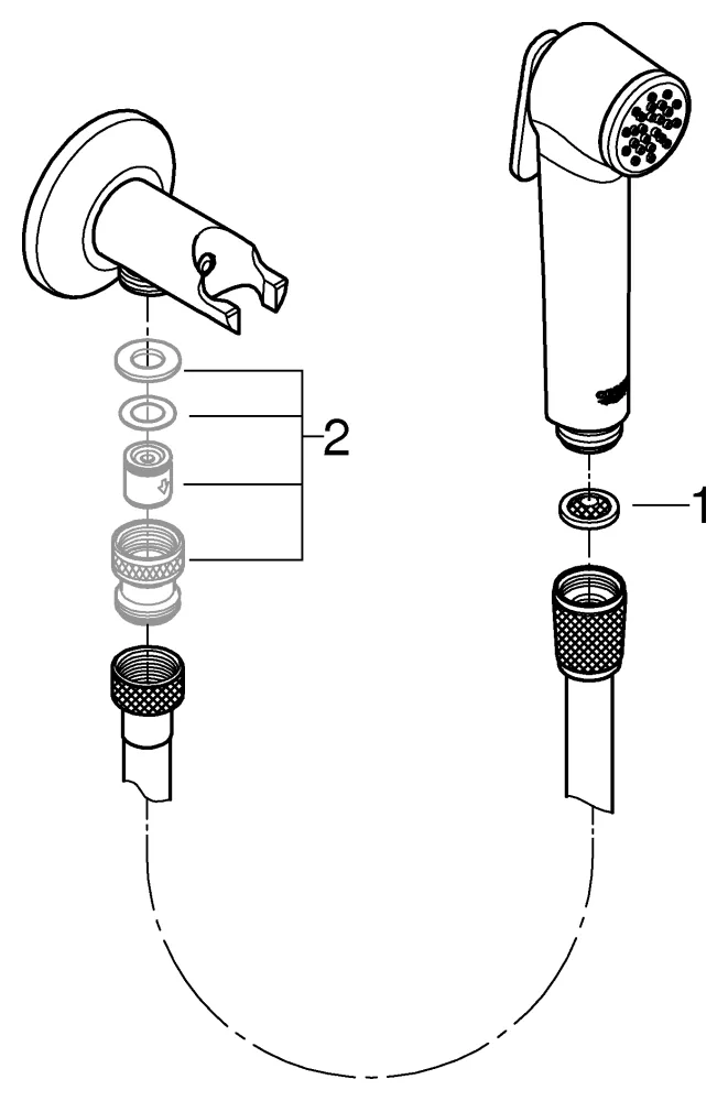 Wandhalterset Tempesta-F Trigger Spray 30 27513_1, 1 Strahlart, Handbrause mit Betätigungstaste, Handbrausehalter, Brauseschlauch 1.250 mm, chrom Wandhalterset Tempesta-F Trigger Spray 30 27513_1, 1 Strahlart, Handbrause mit Betätigungstaste, Handbrausehalter, Brauseschlauch 1.250 mm, chrom