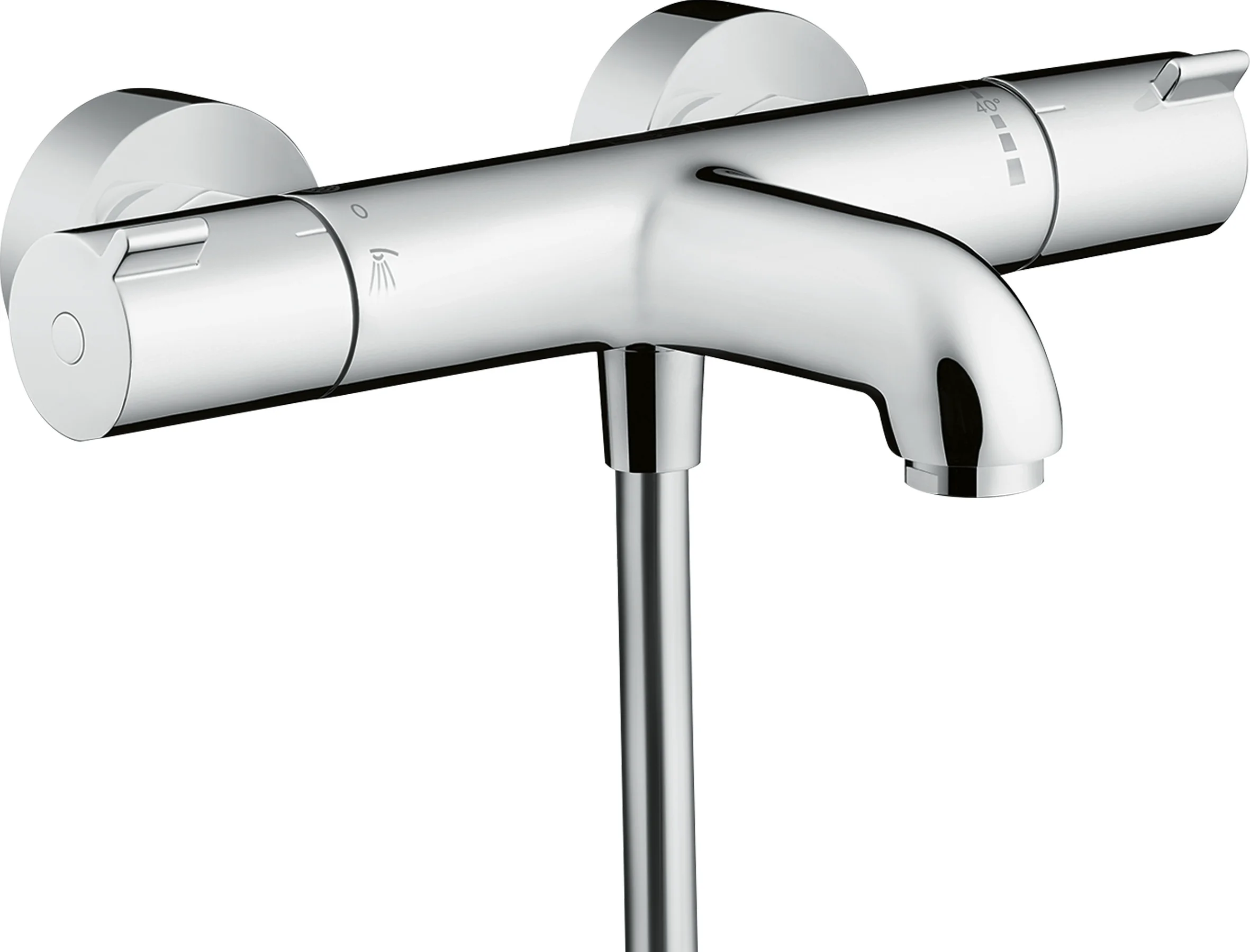 Hansgrohe Ecostat 1001 CL Wannenthermostat Aufputz Chrom, Ausladung 182 mm, 2 Verbraucher, Normalstrahl, max. Durchfluss 20 l/min Hansgrohe Ecostat 1001 CL Wannenthermostat Aufputz Chrom, Ausladung 182 mm, 2 Verbraucher, Normalstrahl, max. Durchfluss 20 l/min