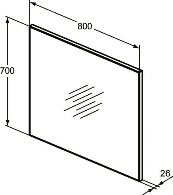 Ideal Standard Mirror&Light Wandspiegel T3357BH, 800x26x700mm, Neutral Ideal Standard Mirror&Light Wandspiegel T3357BH, 800x26x700mm, Neutral