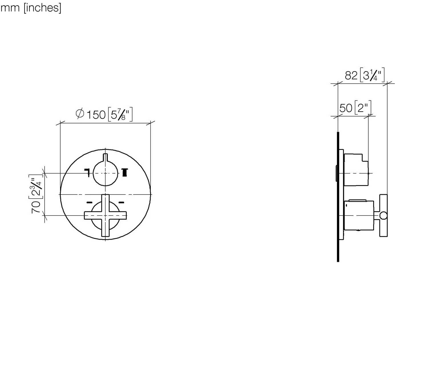 Dornbracht Tara UP-Thermostat mit Zweiwege-Mengenregulierung Chrom Dornbracht Tara UP-Thermostat mit Zweiwege-Mengenregulierung Chrom