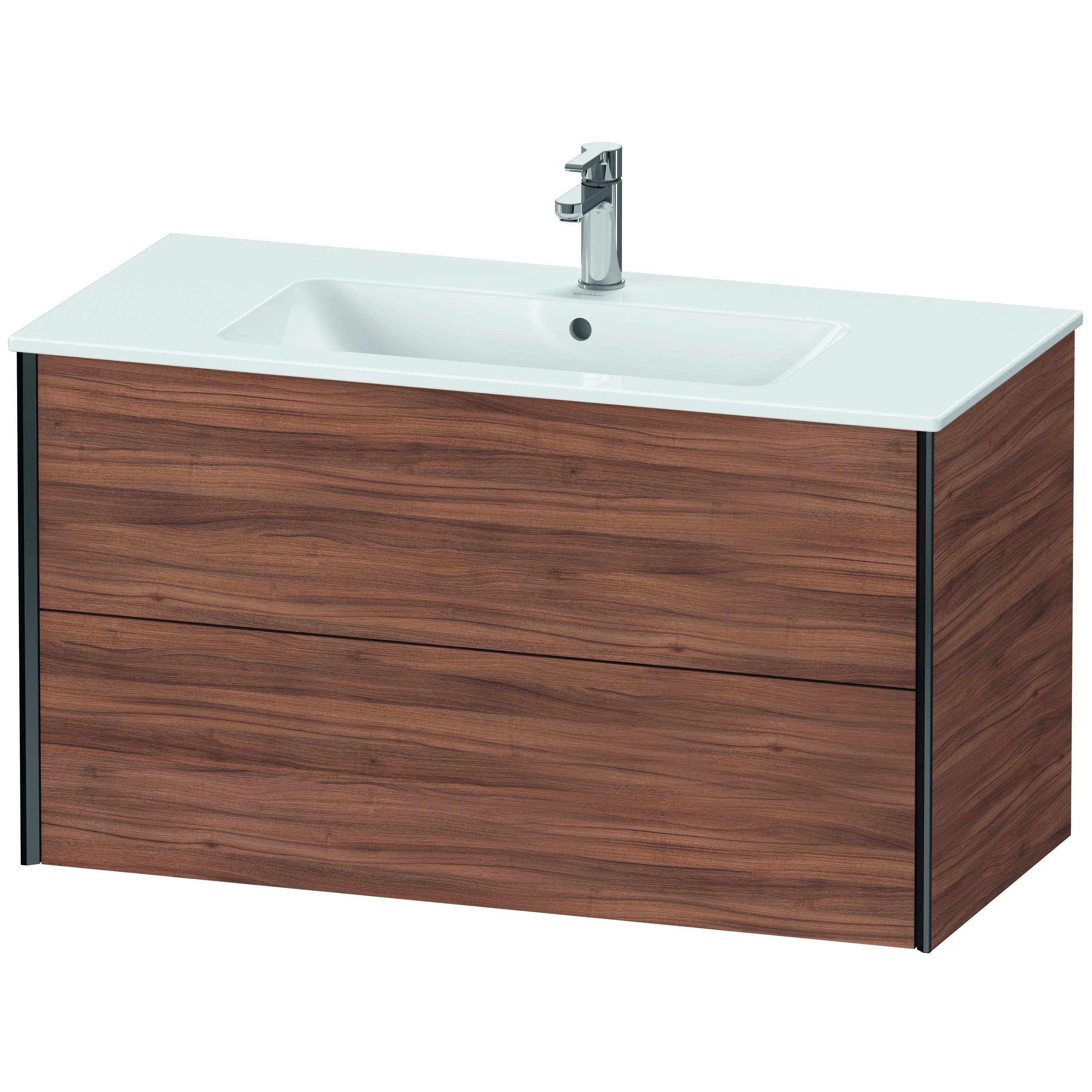 Duravit Waschtischunterschrank wandhängend „XViu“ 101 × 56 × 48 cm in Nussbaum Natur