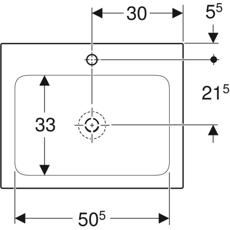 Schrankwaschtisch „One“ 60 × 48 cm in weiß alpin mit KeraTect® Schrankwaschtisch „One“ 60 × 48 cm in weiß alpin mit KeraTect®
